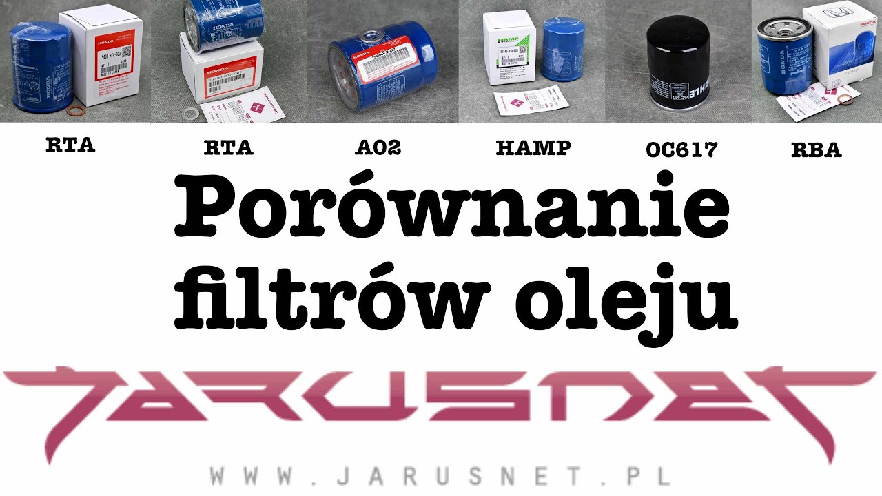 Porównanie filtrów oleju RTA vs RTA vs A02 vs Hamp vs OC617 vs RBA - jarusnet.pl