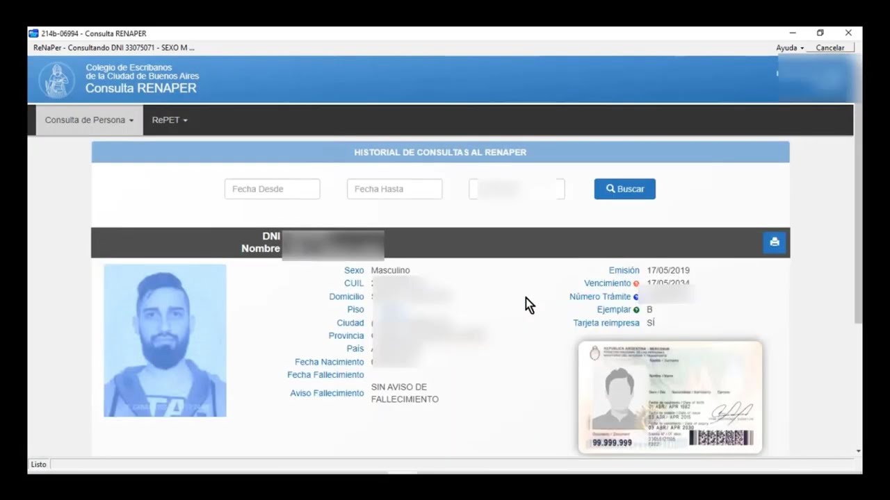 IngedatW - Consulta al RENAPER