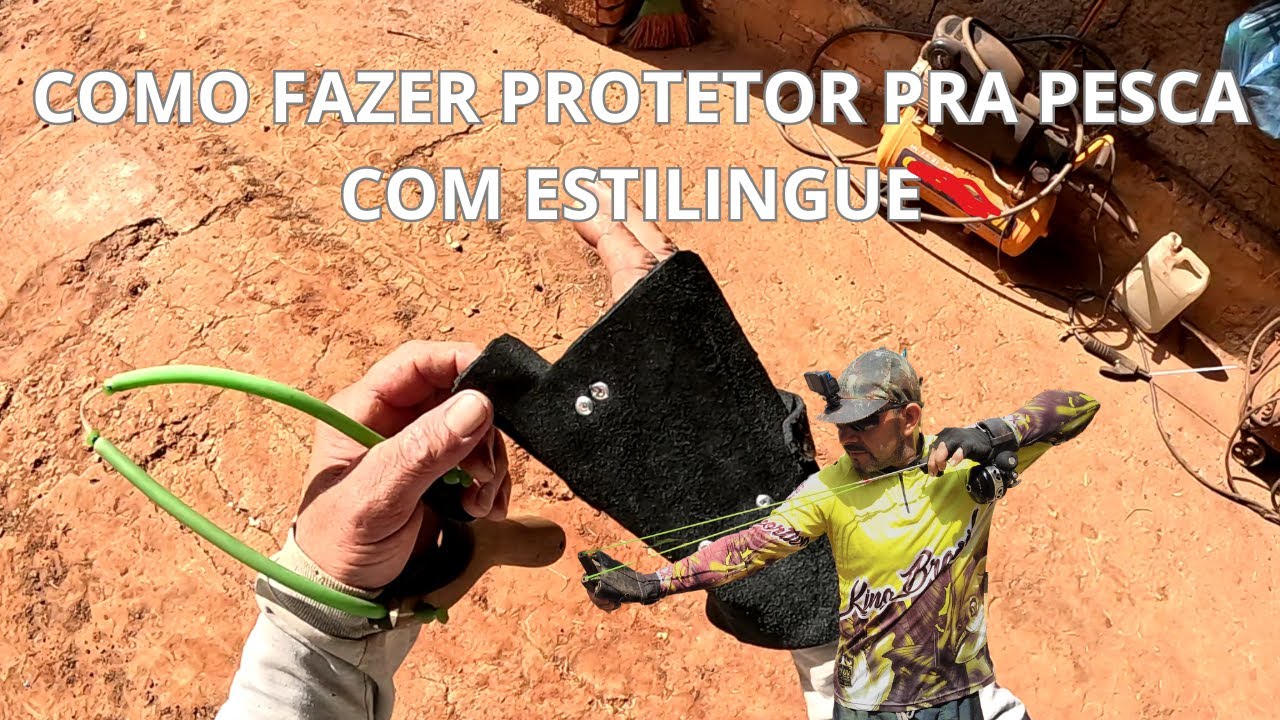 Como fazer protetor de mãos pra pesca com estilingue 🫲👍🏹