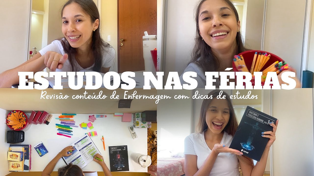 VLOG | Estudos nas férias, revisão de enfermagem com dicas de estudos ✨