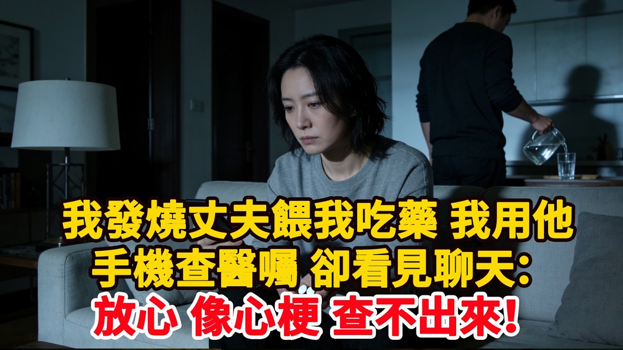 我發燒丈夫餵我吃藥 我用他手機查醫囑 卻看見聊天：放心 像心梗 查不出來！#為人處世 #正能量 #故事分享 #生活經驗 #情感