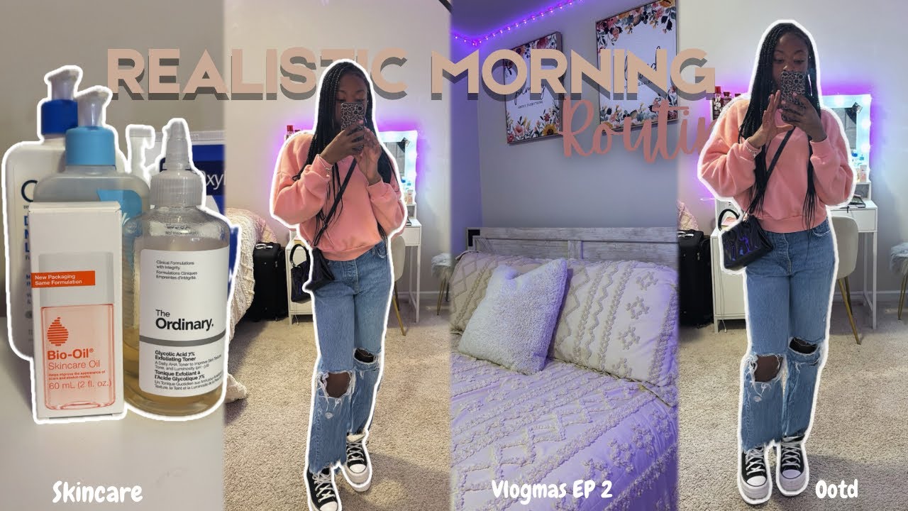 VLOGMAS EP2* Realistic Morning Routine, GRWM and more 