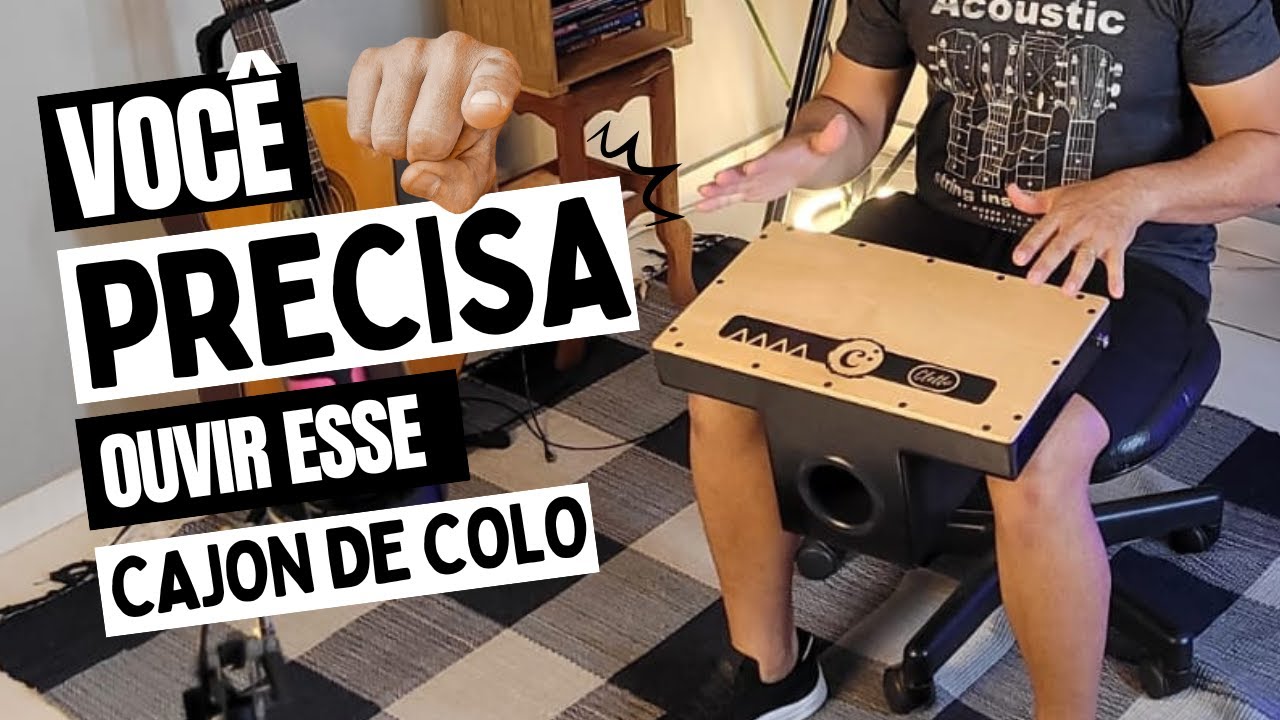 Tocando o cajon de colo Cletto desligado