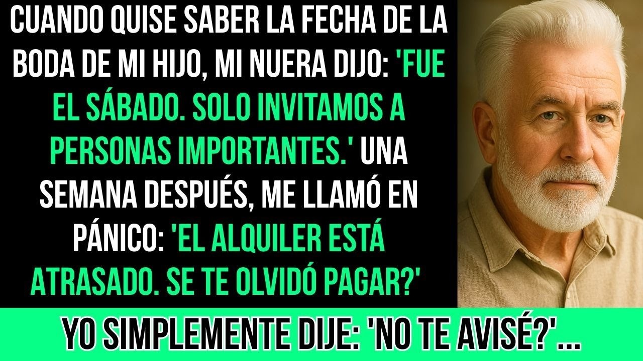 Cuando Quise Saber La Fecha De La Boda De Mi Hijo, Mi Nuera Dijo “Fue El Sábado”, Entonces Yo...