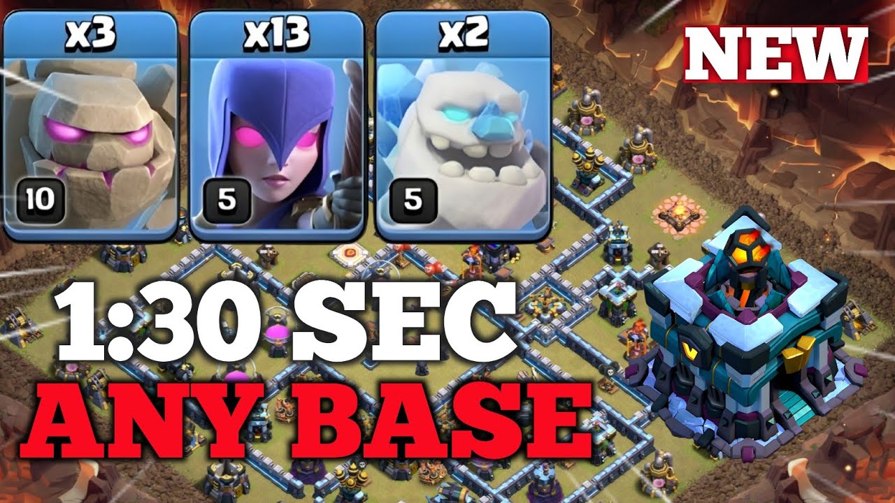 Effortless 3 Stars! TH13 Zap Quake Witch is the Easiest TH13 Attack Strategy in Clash of Clans