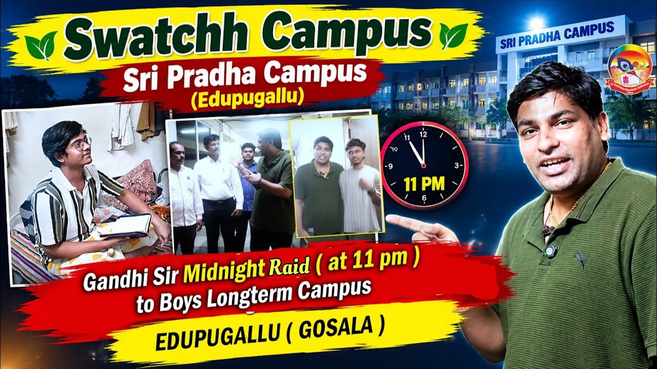 Sri Prada Boys Longterm Hostel (Edupugallu)  RIDE by Gandhi sir  at 11 PM #gosala #srichaitanya #yt 