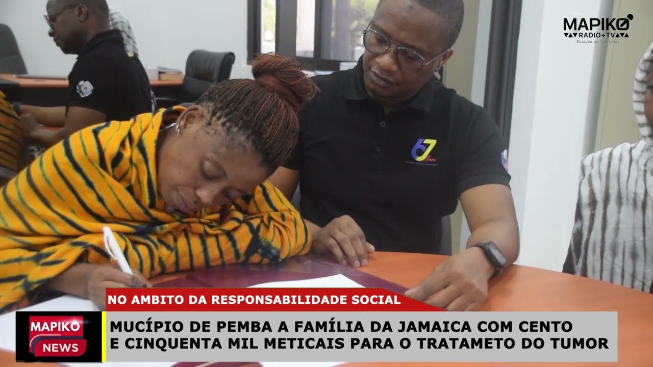 Município de Pemba apoia jovem Jamaica com 150 mil meticais para o tratamento de tumor