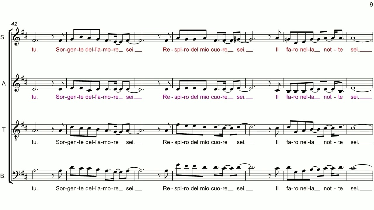Parti staccate - Voce Del Mio Canto - Soprano