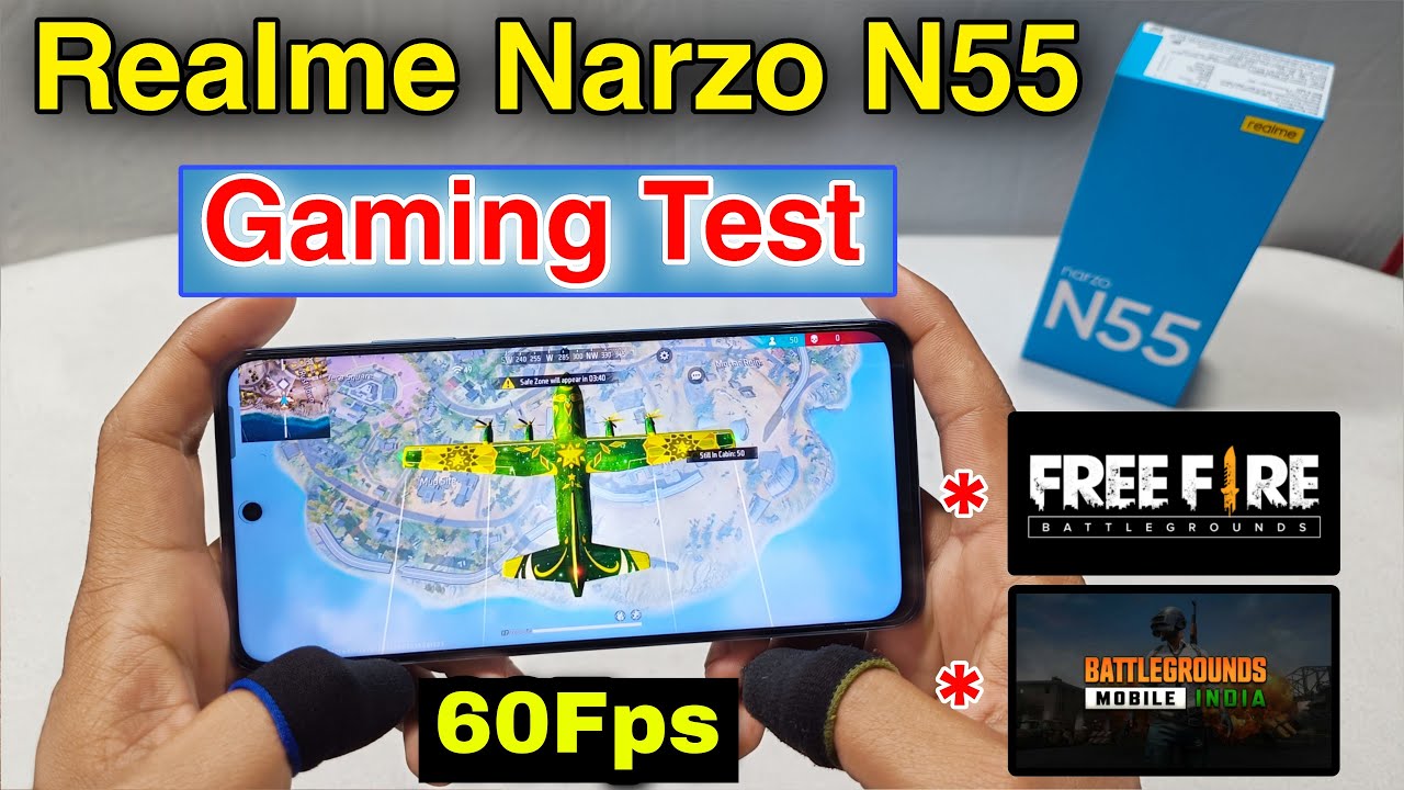 Realme Narzo N55 Gaming Test || Free Fire || BGMI || Mediatek Helio-G88
