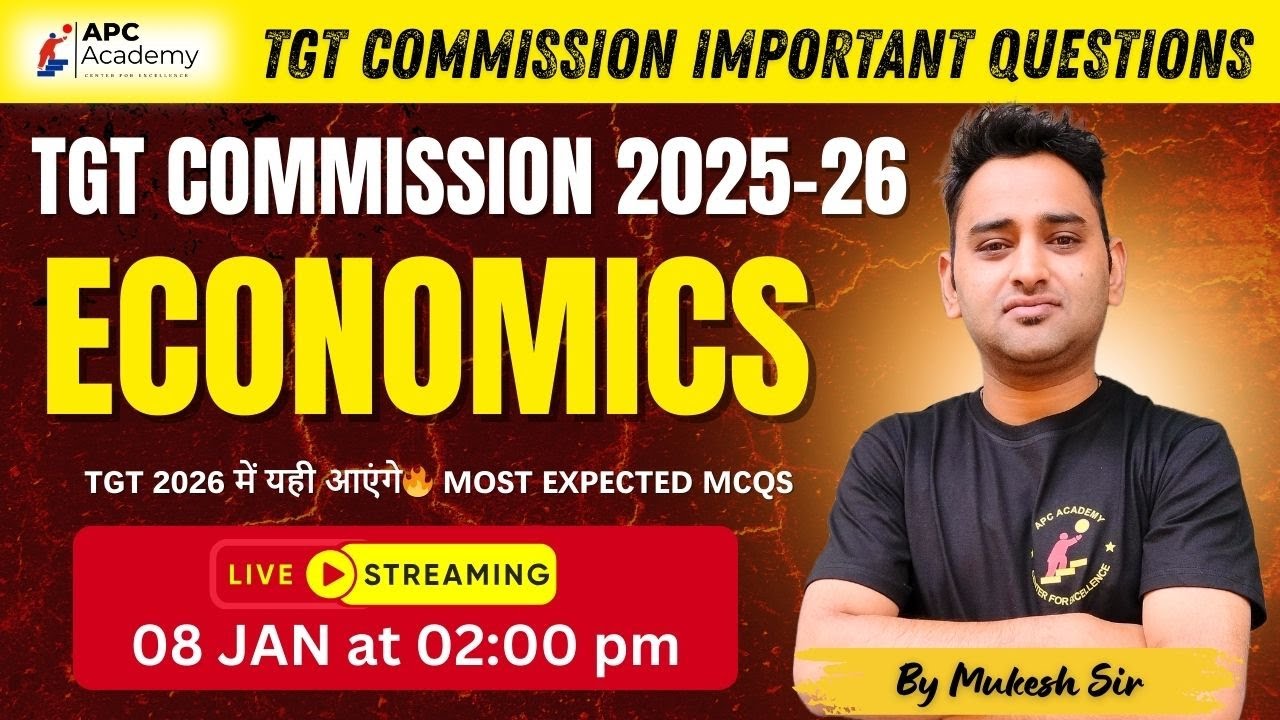 TGT || ECONOMICS || P - 1 Most Important Questions + PYQ #hptgt2025 #apcacademy #hprca