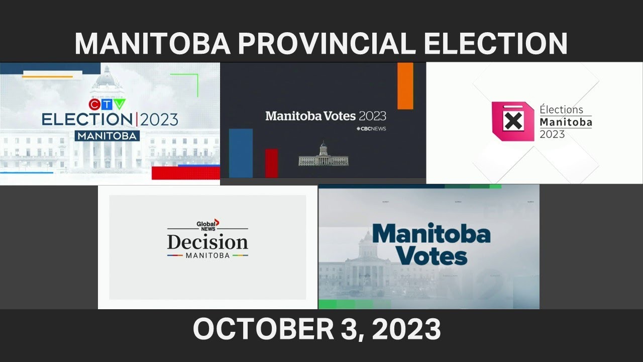 2023 Manitoba Provincial Election - Broadcast TV coverage montage (October 3, 2023)