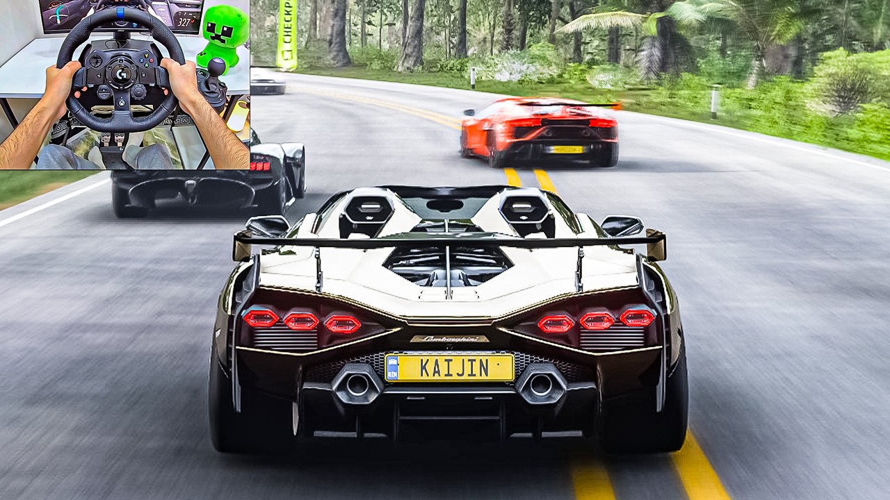 1535HP Lamborghini Sián Roadster VS HYPERCARS - Forza Horizon 5 | Logitech G923 Steering Wheel