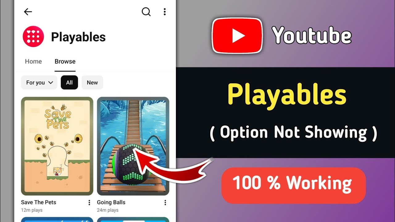 Fix Youtube Playables Option Not Showing Problem | How to Get Youtube Playables Option