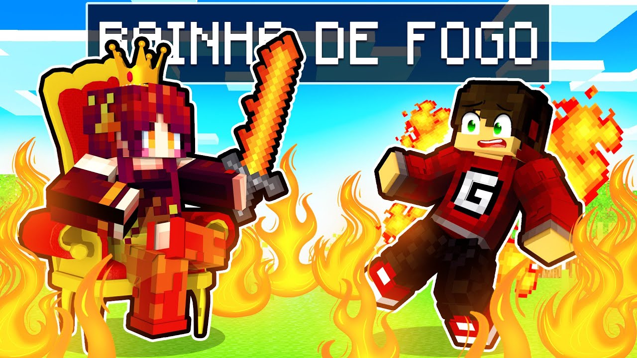 A RAINHA DE FOGO está APAIXONADA POR MIM no Minecraft