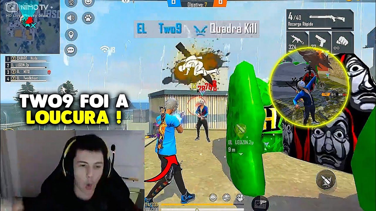 VOLTOU PRA MELHOR FASE - TWO9 FAZ SUA MELHOR JOGADA NA HISTÓRIA  DO FREE FIRE? NESSE 4v4 APOSTADO !