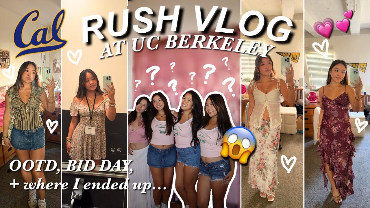 RUSH AT UC BERKELEY | vlog, ootds, & bid day! + where i ended up...