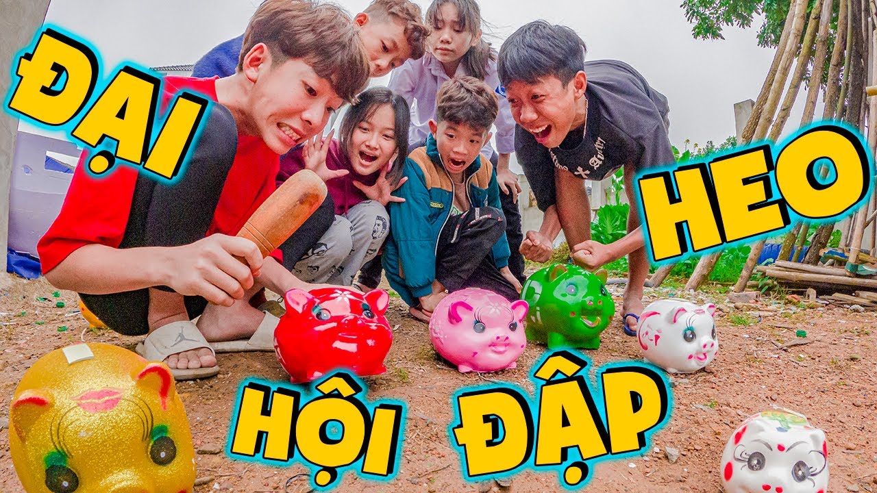 Thái Chuối | Thử Thách Đập Heo Đất Săn Lì Xì - Phát Lương Cho Cả Team Về Ăn Tết