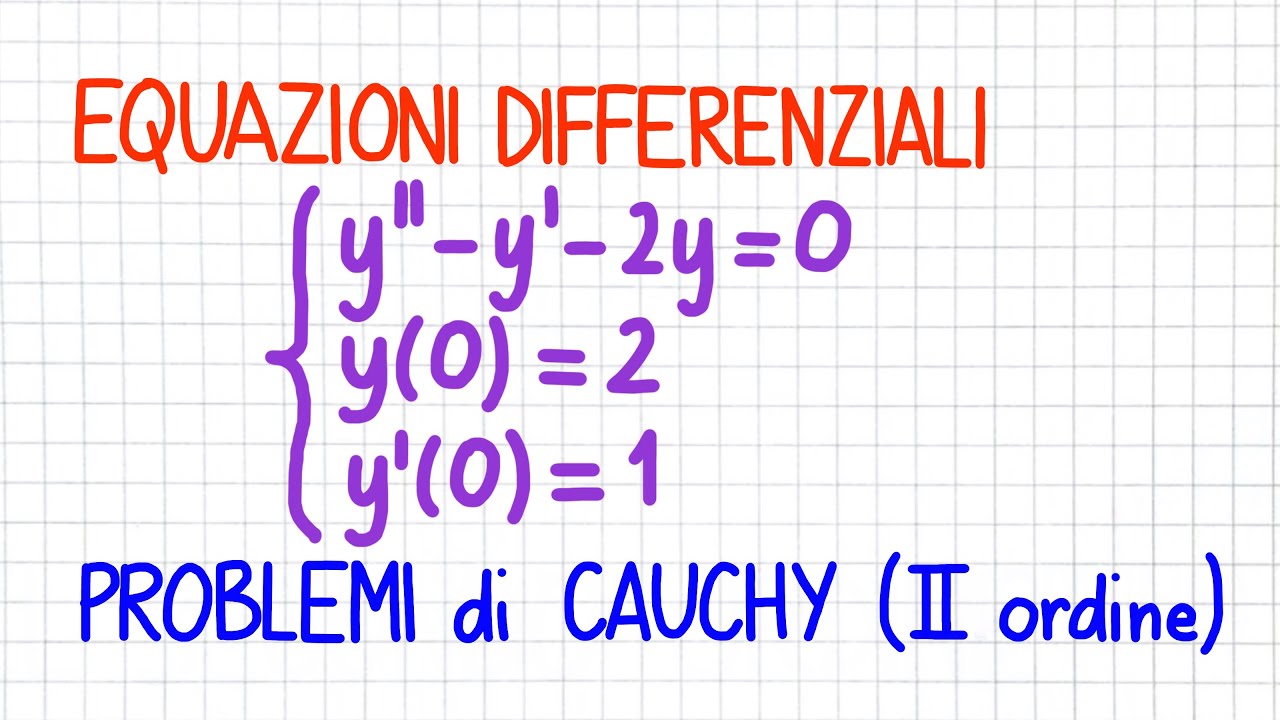 EQUAZIONI DIFFERENZIALI - del secondo ordine lineari omogenee problemi di Cauchy _ ED50