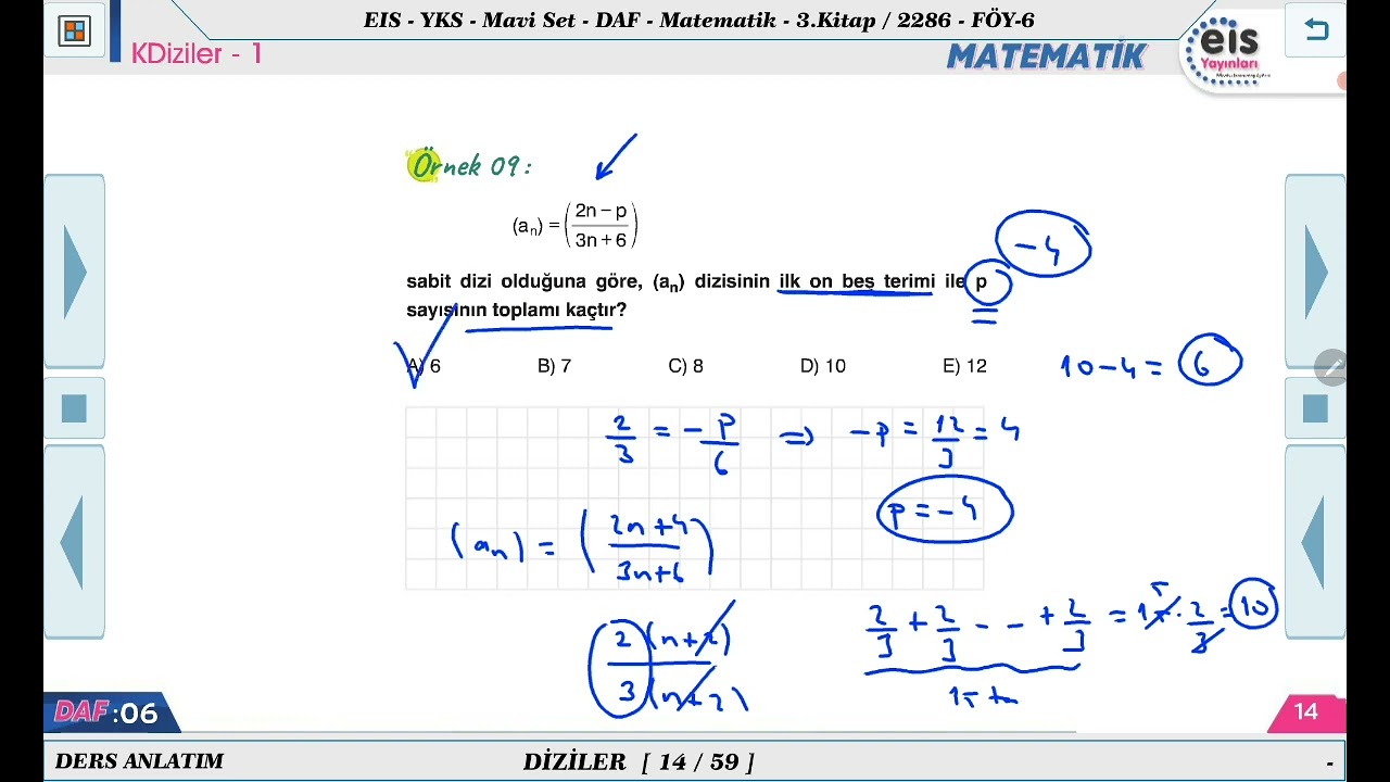 Mavi Set Matematik 3 - Diziler - 1 📏