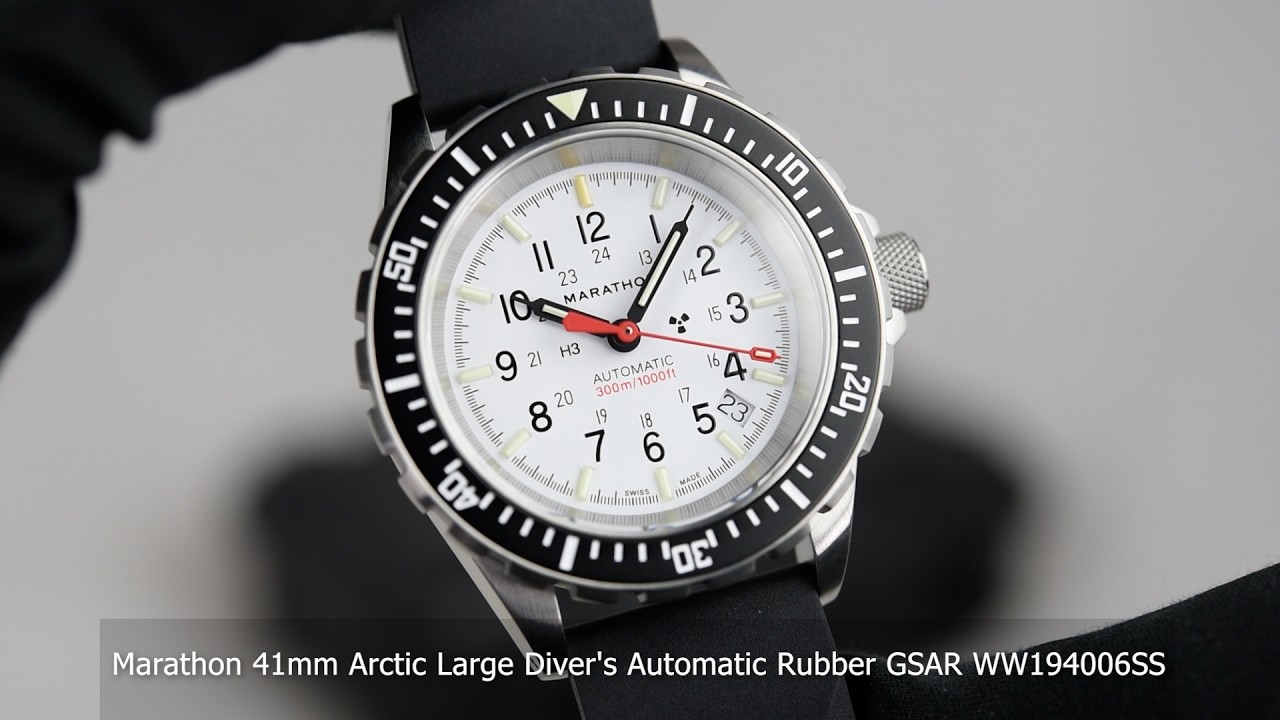 Резиновые накладки для автоматических дайверских часов Marathon 41mm Arctic Large GSAR WW194006SS
