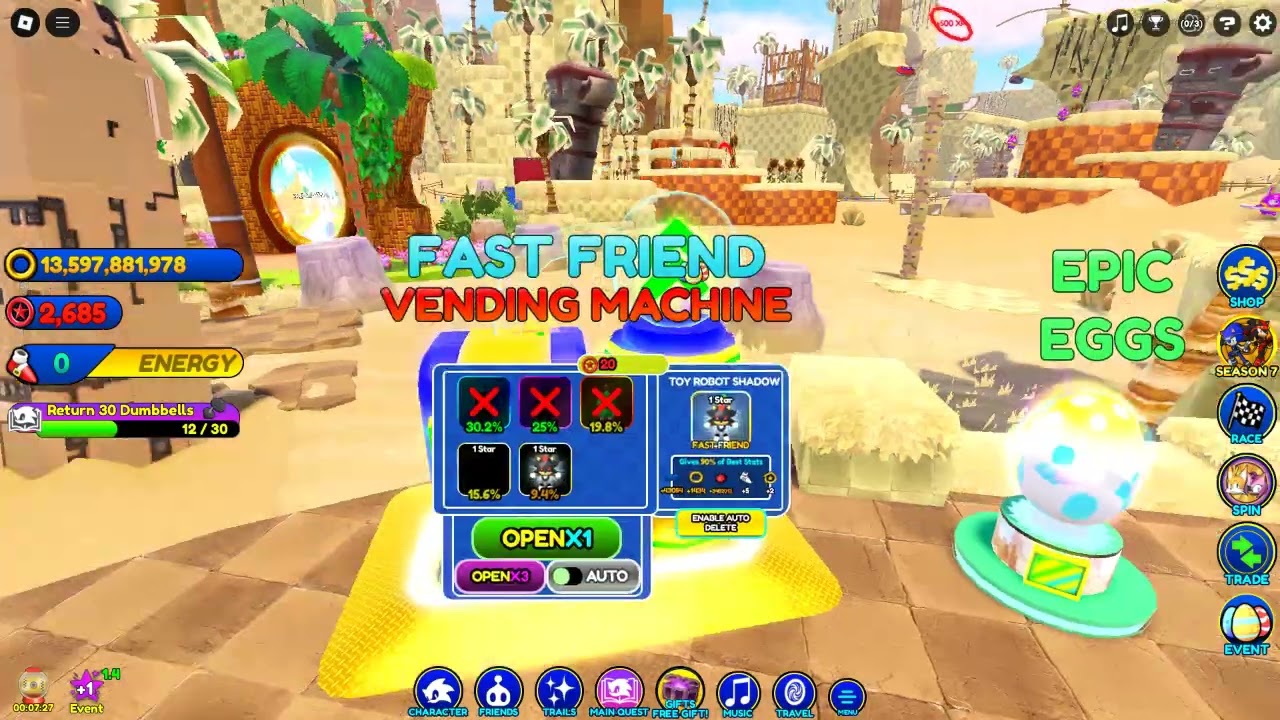 How To Unlock The Dark Rider , The Shadow Skin And The Shadow Fast Friend In Sonic Speed Simulator