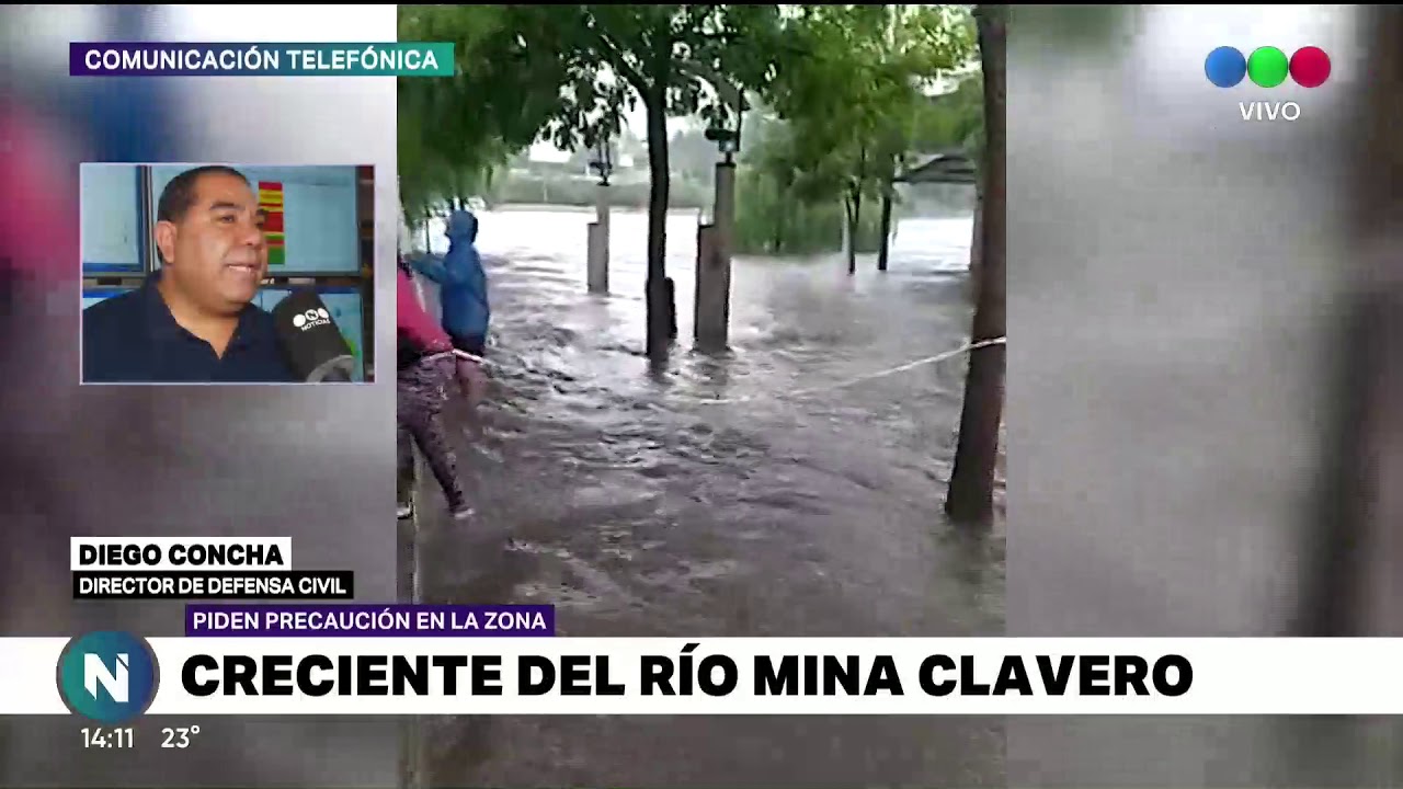 ALERTA: se desbordó el Río Mina Clavero y hay autoevacuados