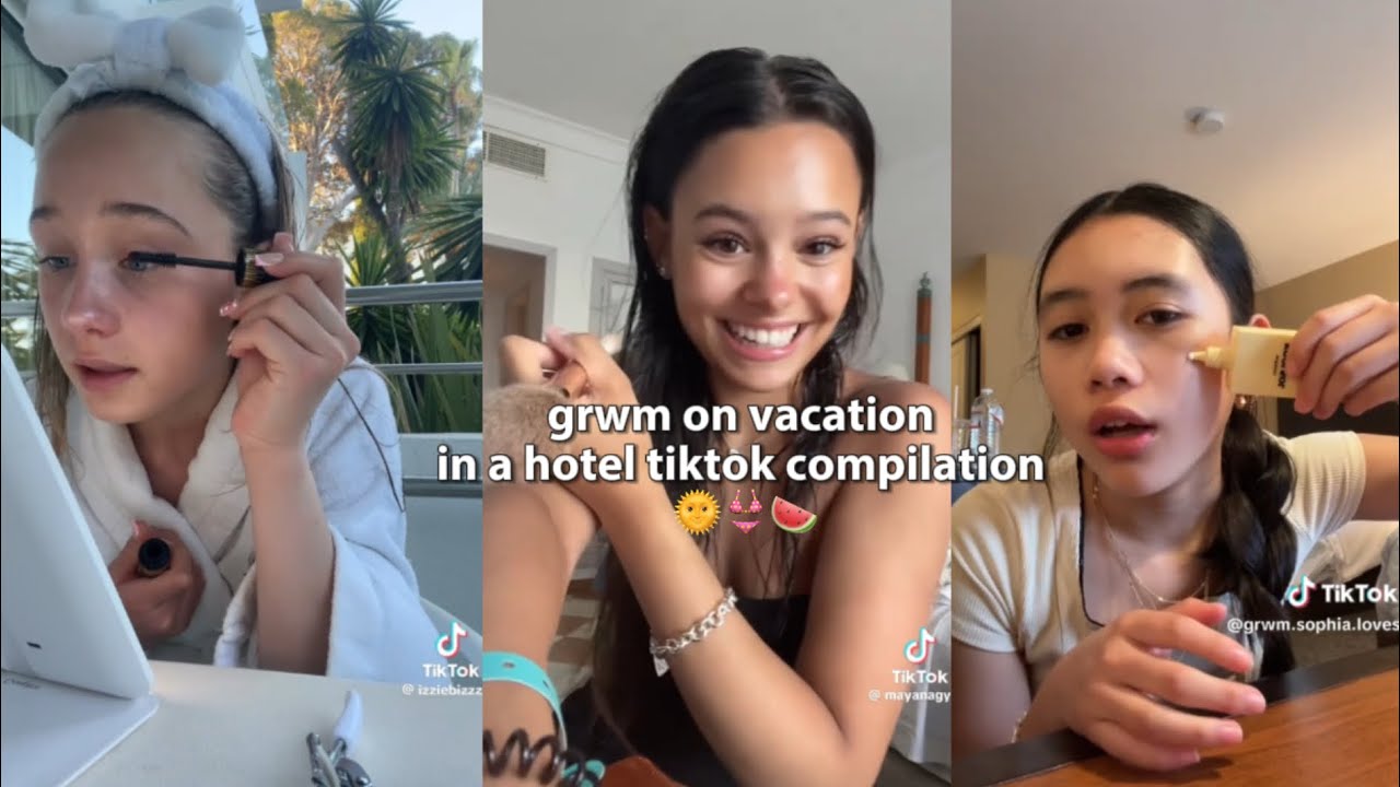 grwm on vacation at a hotel ! **TIKTOK COMPILATION**