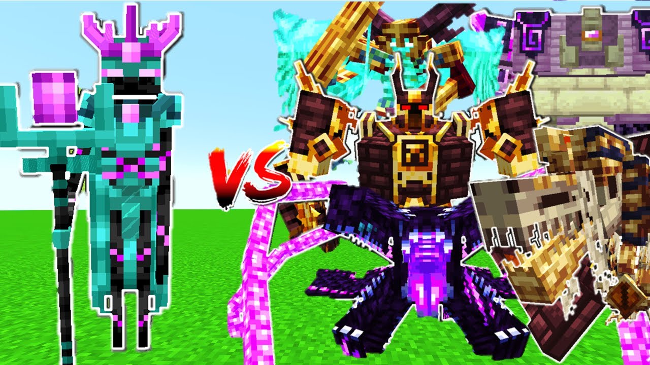 COMPLETED ENDER KING VS L_ENDER'S CATACLYSM BOSSES - MINECRAFT