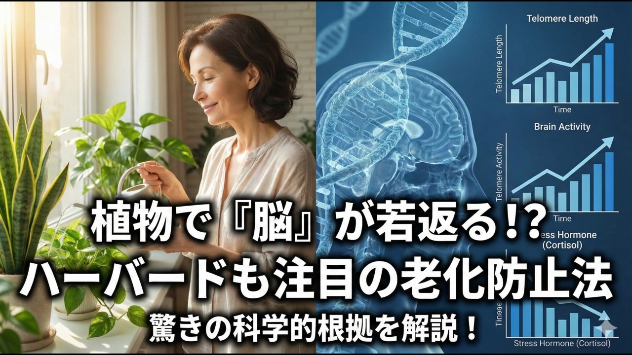 【衝撃】ハーバード大学も注目。観葉植物が「脳の老化」と「寿命」を操る科学的理由とは？