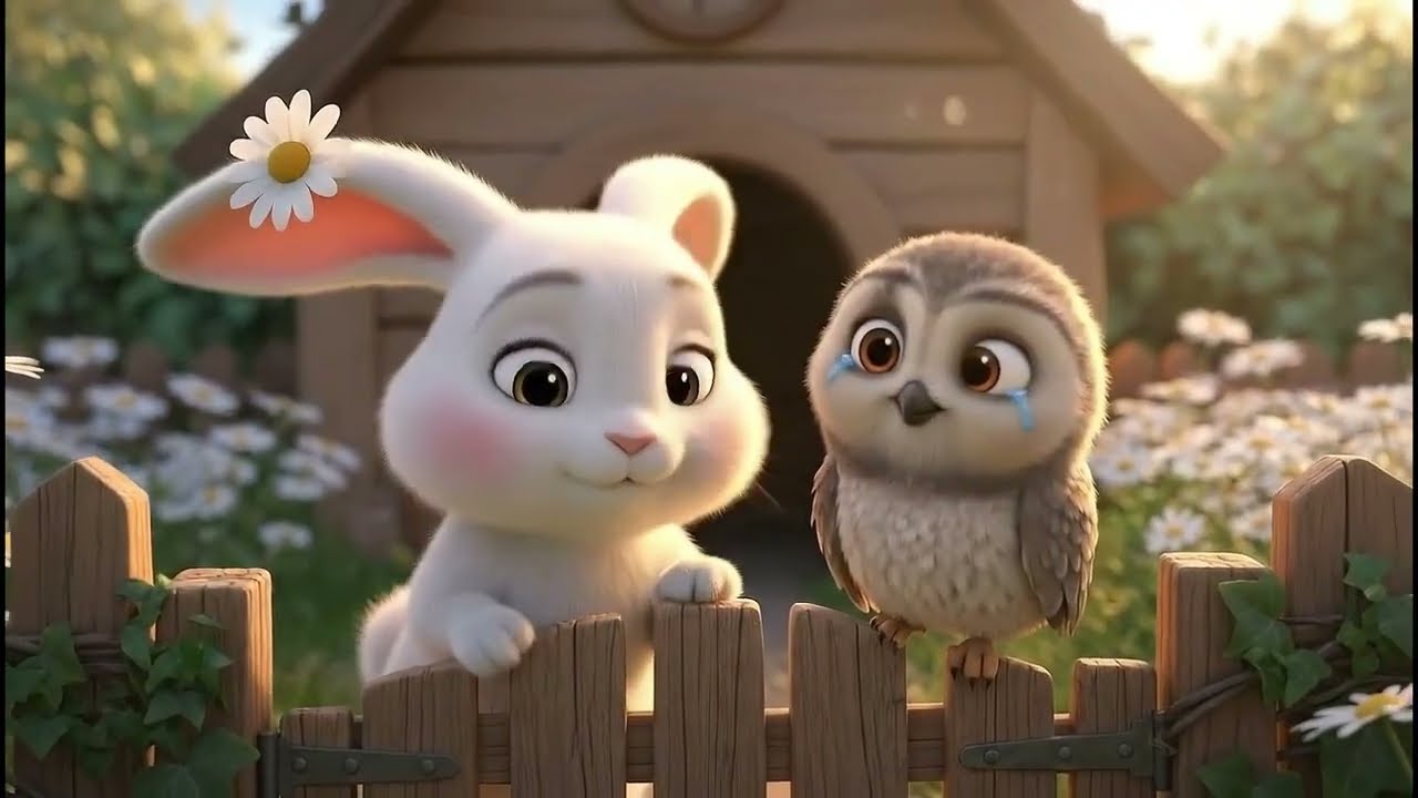 🐰🐥 Cute Bunny & Owl Friendship Story | Magical Bedtime Forest Adventure 🌙💛 #KidsCartoon