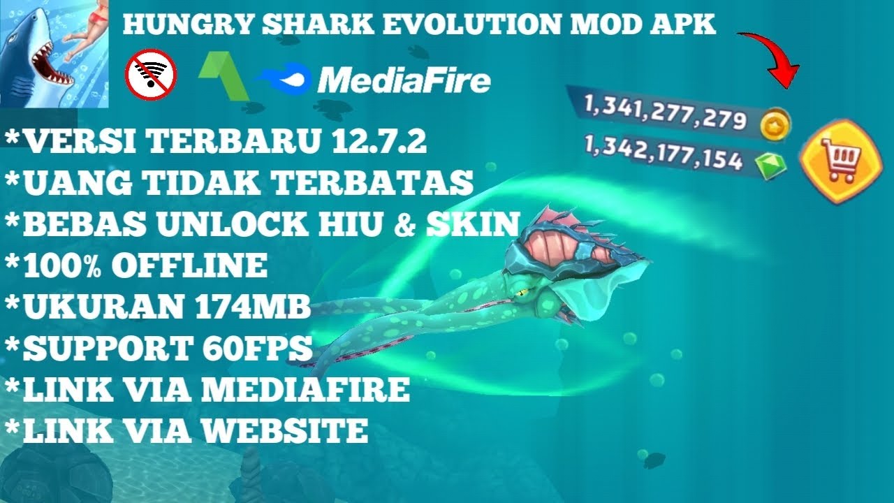 HIU MAKAN HIU WKWK - Hungry Shark Evolution Mod Apk Showcase #7