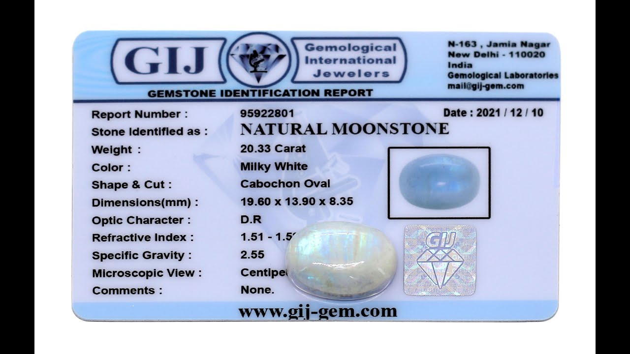 حجر القمر الطبيعي MoonStone عالي البريق Full Fire