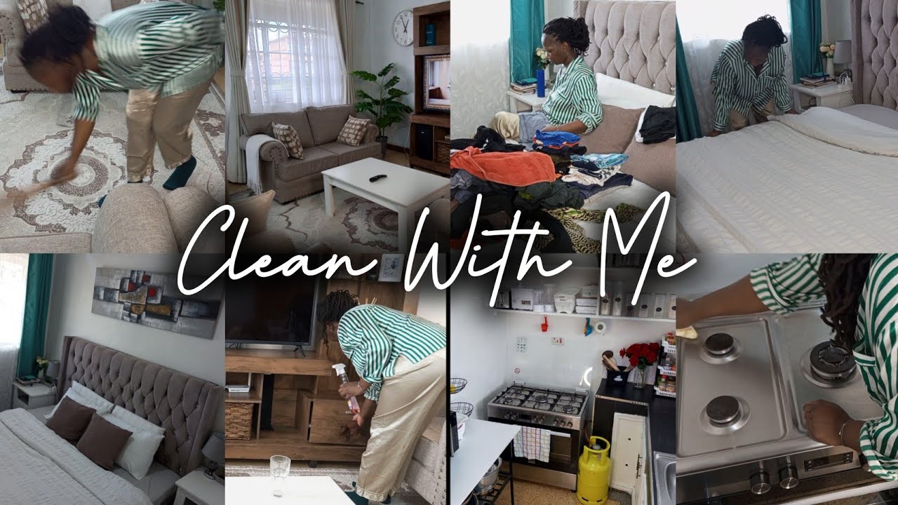CLEAN WITH ME: BEDROOM, KITCHEN AND LIVING ROOM DAILY RESET// CLEANING MOTIVATION// HOME RESET KENYA