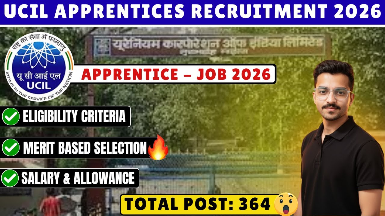 UCIL Apprentices Recruitment 2026 | ITI, Diploma, Graduate | Eligibility, Selection & Salary detail