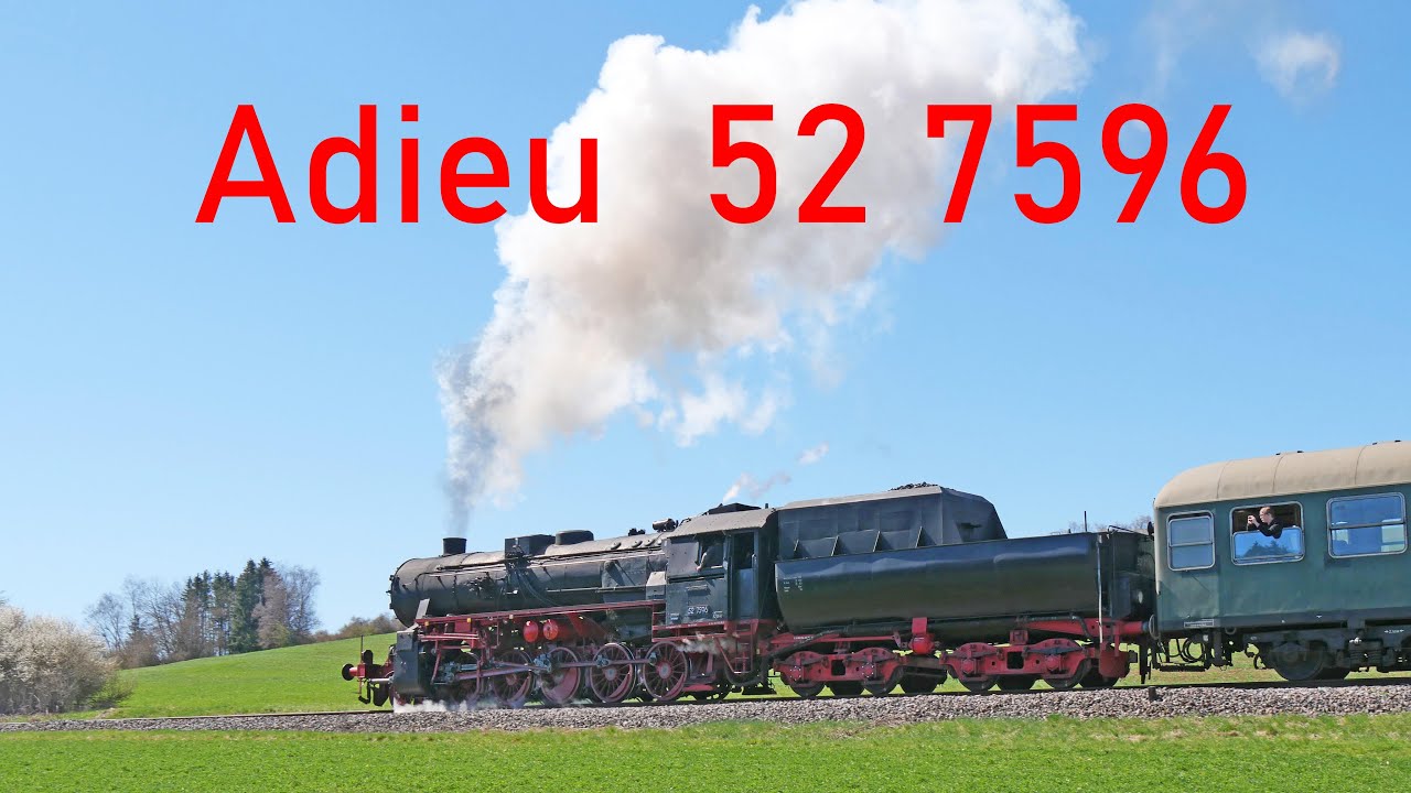 Adieu 52 7596 - Dampflokabschied in Hohenzollern