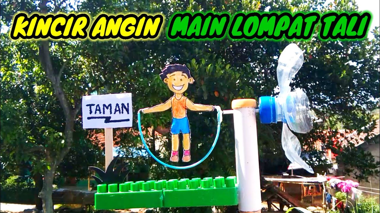 cara membuat kincir angin orang main lompat tali