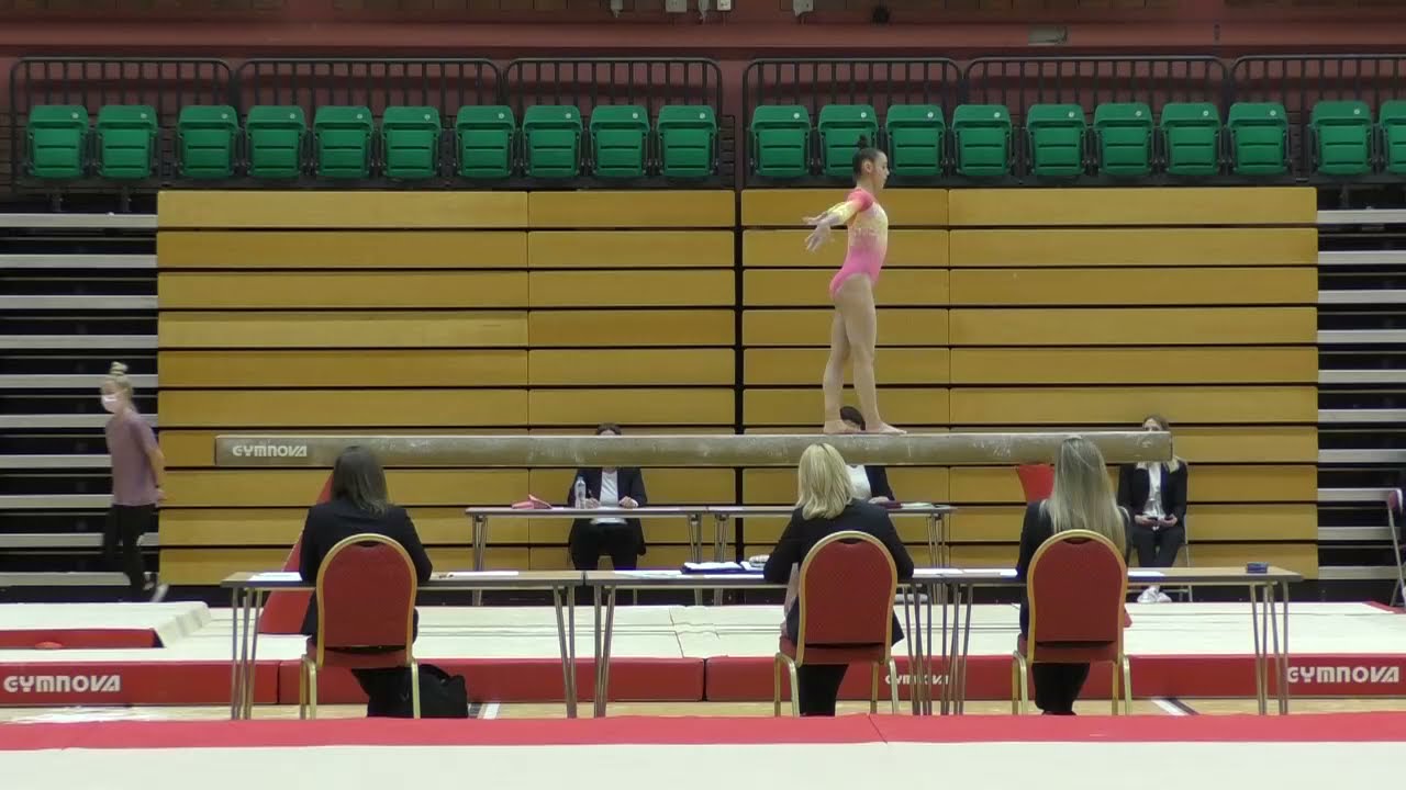 Jennifer Gadirova - beam (women's artistic trial event, Cardiff)