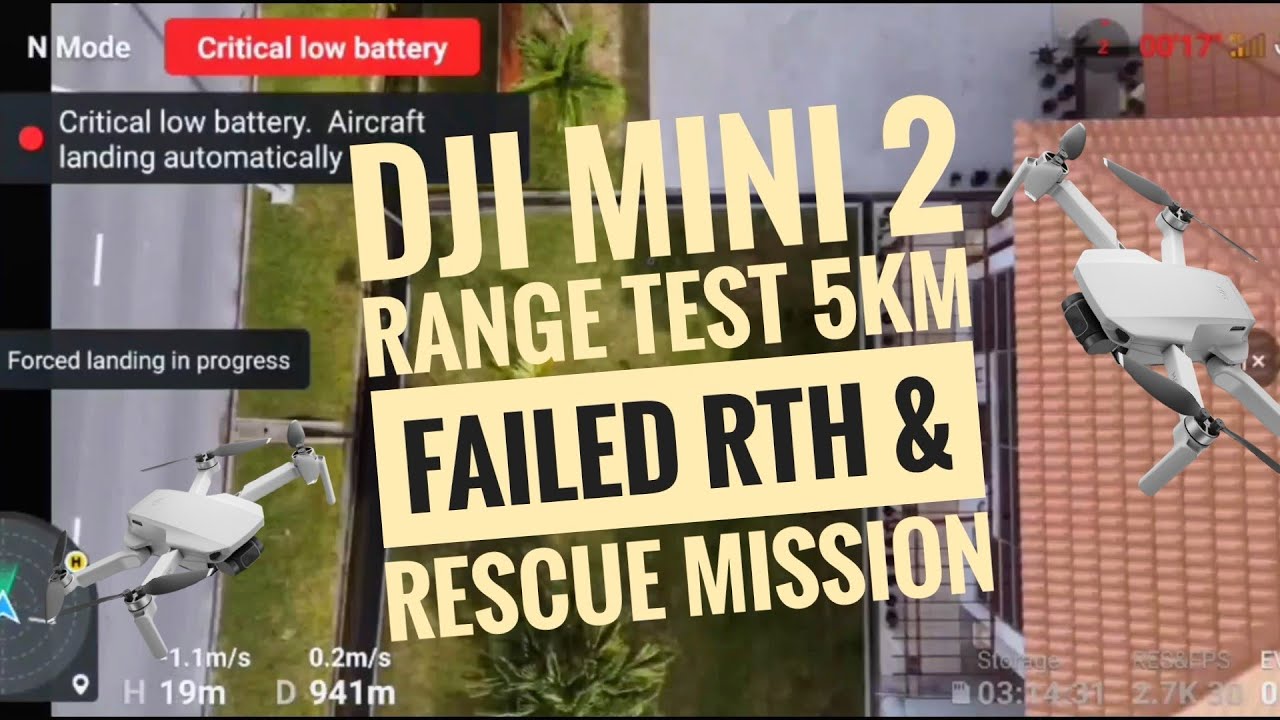 DJI Mini 2 Range Test 5KM Failed RTH & Rescue Mission