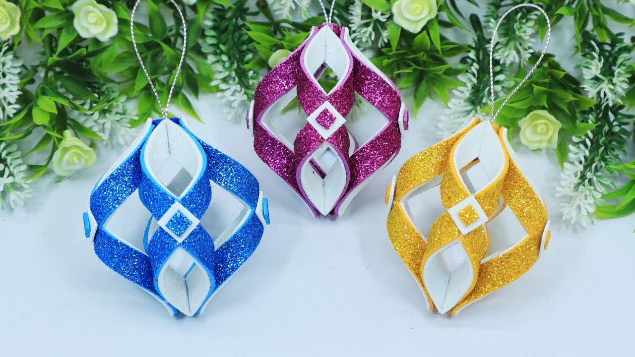 Beautiful Christmas Ornaments Made Of Foamiran🎄Christmas Tree Decorations