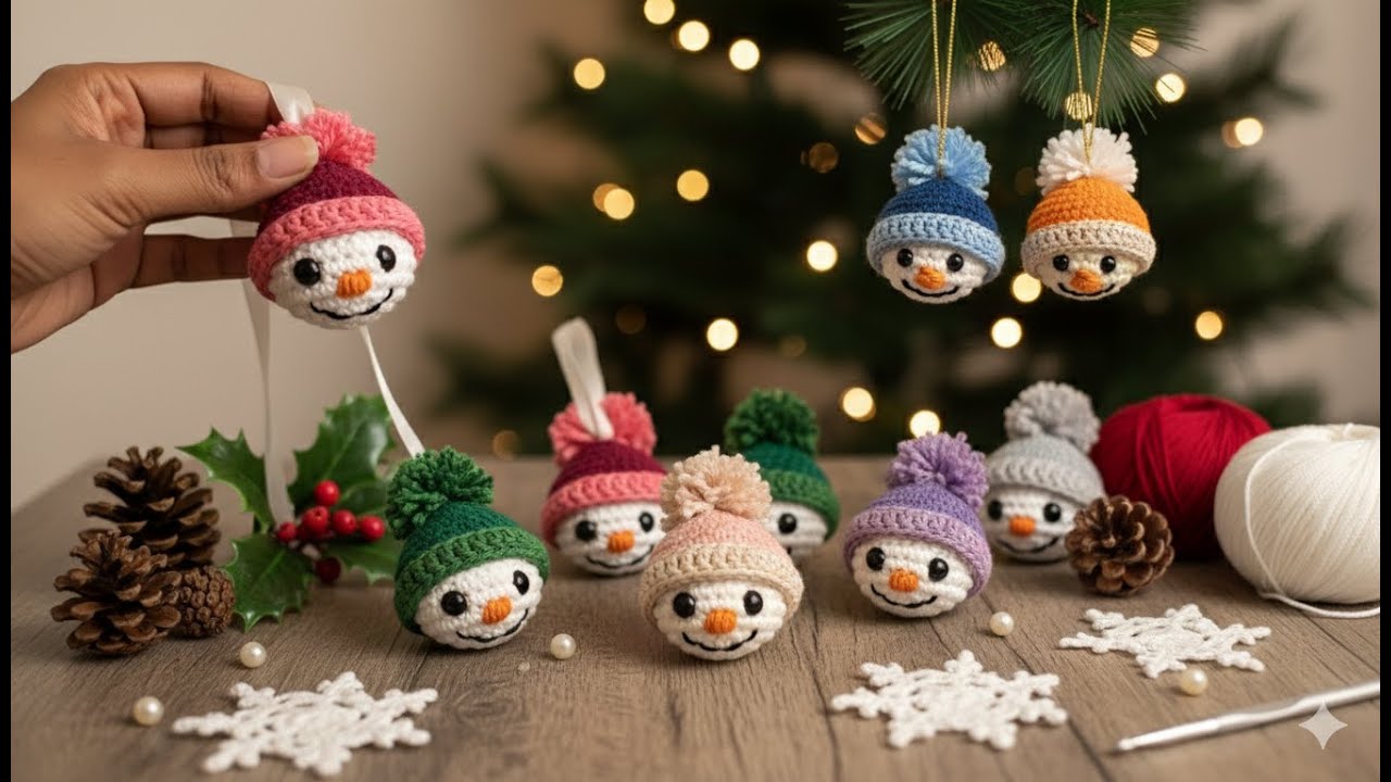 ⚡️🎄How to Crochet Easy Christmas Ornaments for Beginners | DIY Christmas Decoration | Gift Idea🎅🎁