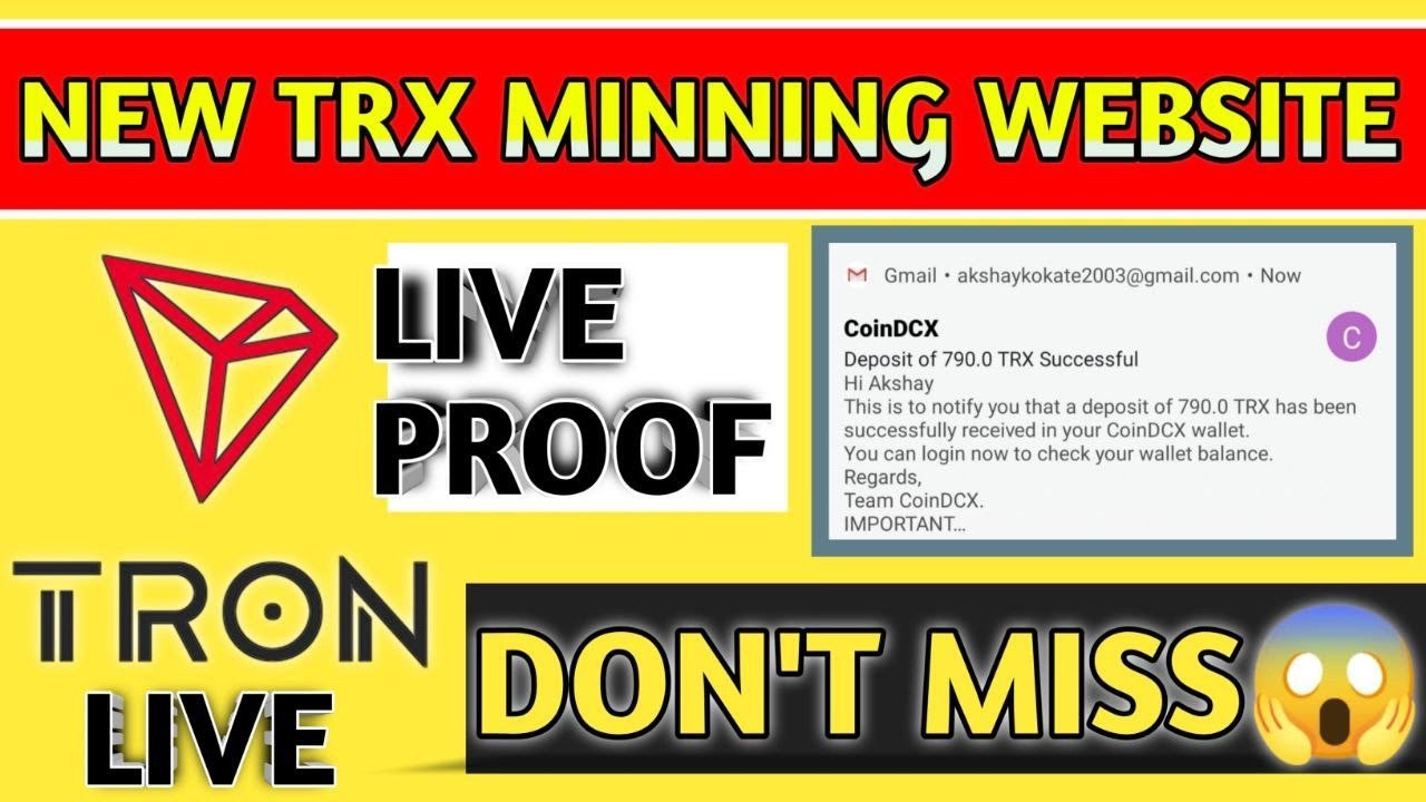 New Trx Mining Site Today | New Tron mining Site 2022 | New TRX mining site | Best tron mining site