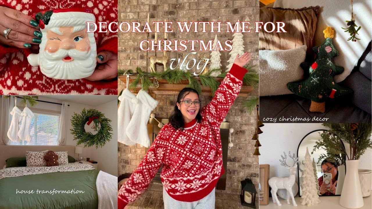 Decorate With Me For Christmas 🎄✨ | cozy holiday decorating, lifestyle vlog, christmas traditions