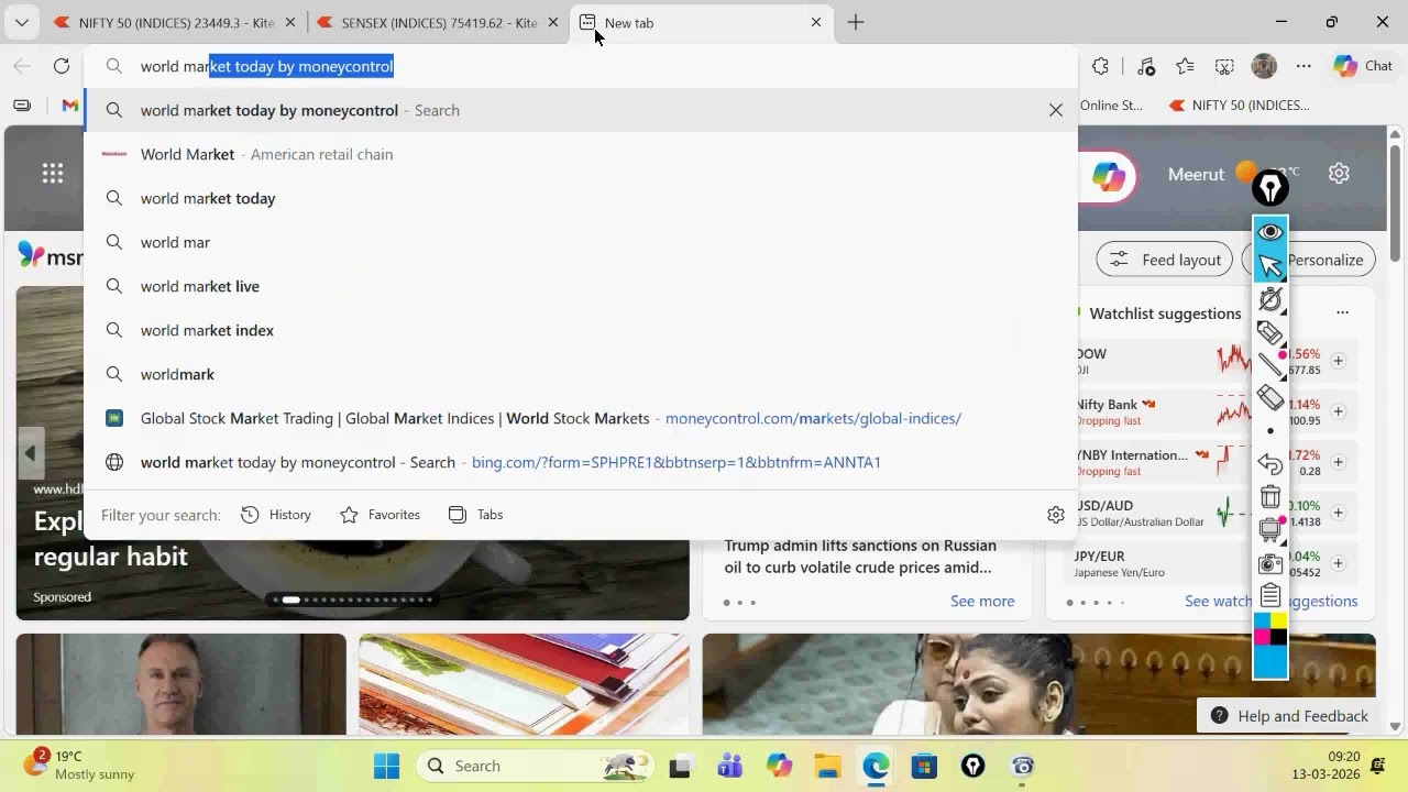 Live Trade Analysis in Stock Market by Vireshwar Sir on  13 March 2026