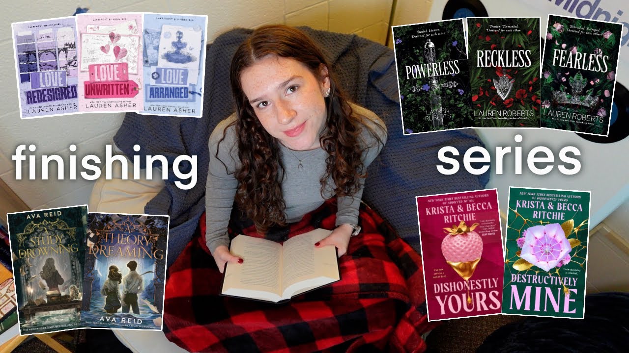 finishing every series I'm in the middle of📚 spoiler free reading vlog