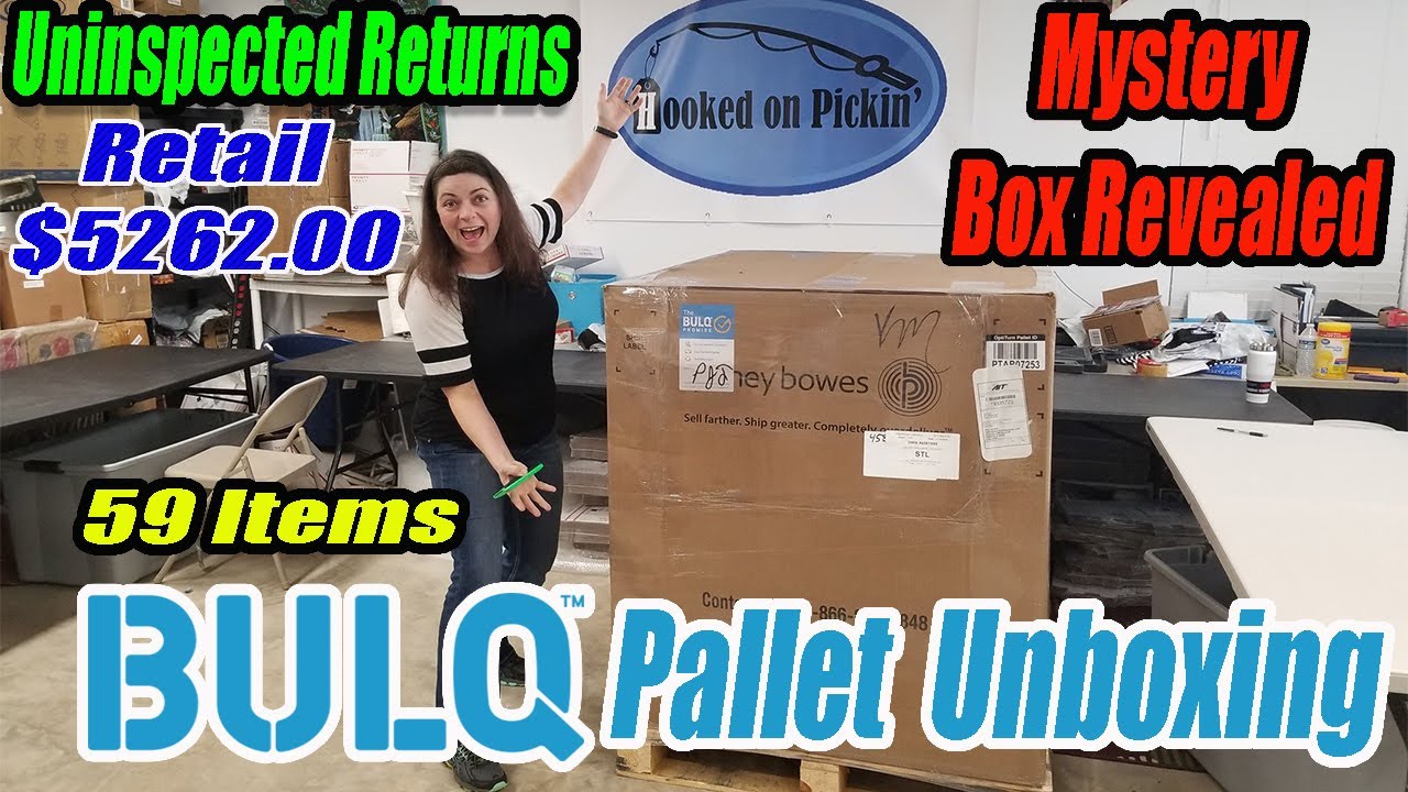 Bulq.com Pallet Unboxing  Retail $5262 - Uninspected Returns, General Merchandise - Online Reselling