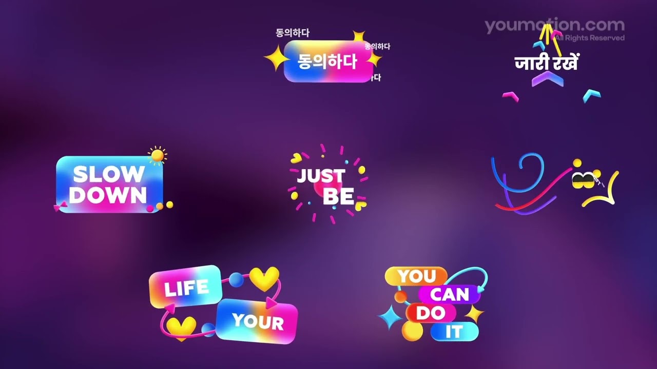 Creative Kinetic Titles & Modern Typography Pack | Vibrant Motion Assets