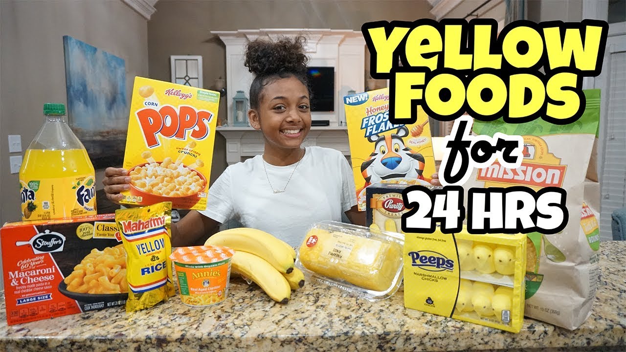 I Only Ate Yellow Food for 24 Hours Challenge | LexiVee03