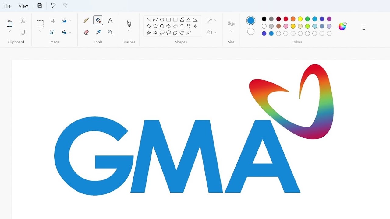How to draw the GMA Network logo using MS Paint | How to draw on your computer