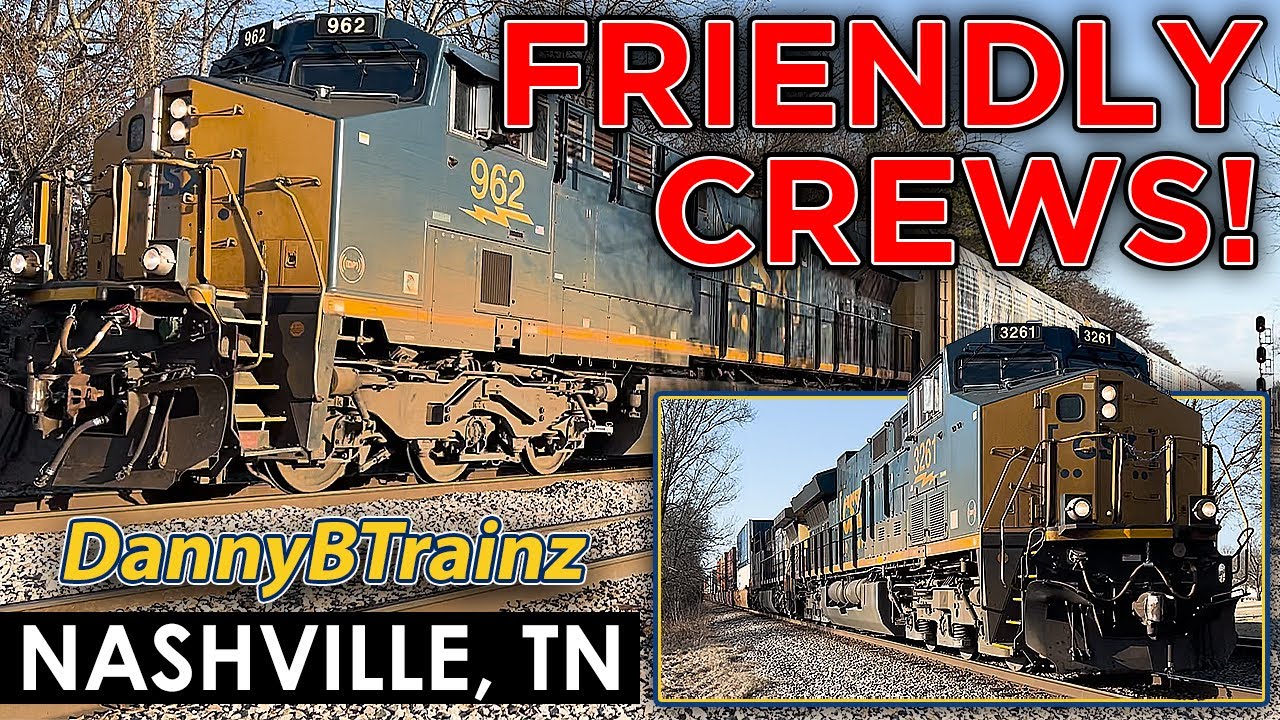 CSX Trains with FRIENDLY CREWS in Nashville, TN! | Railfanning ASMR Train Sounds with Commentary