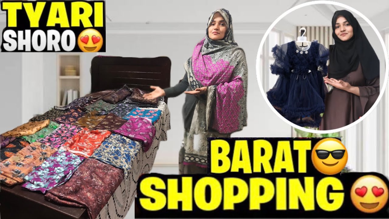Barat Shopping Kr Li 24 Suit😱|| Shumaila Waseem vlog 